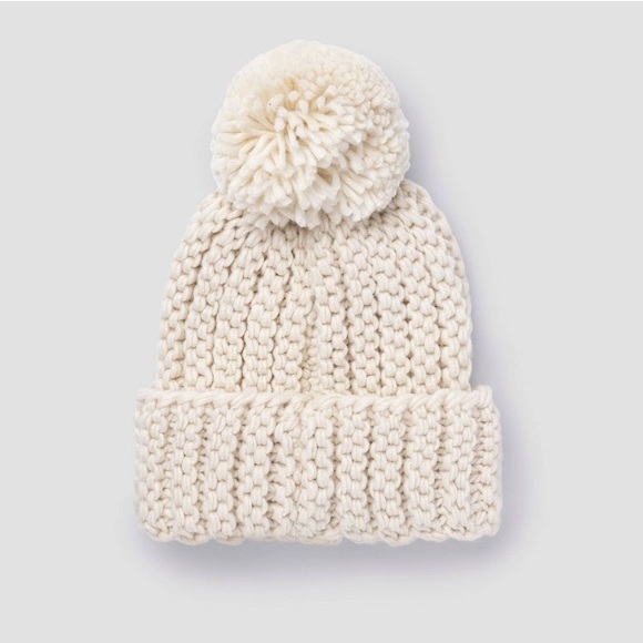 Toddler Bluey Beanie with Pom - Cream OSFM - Picture 2 of 5